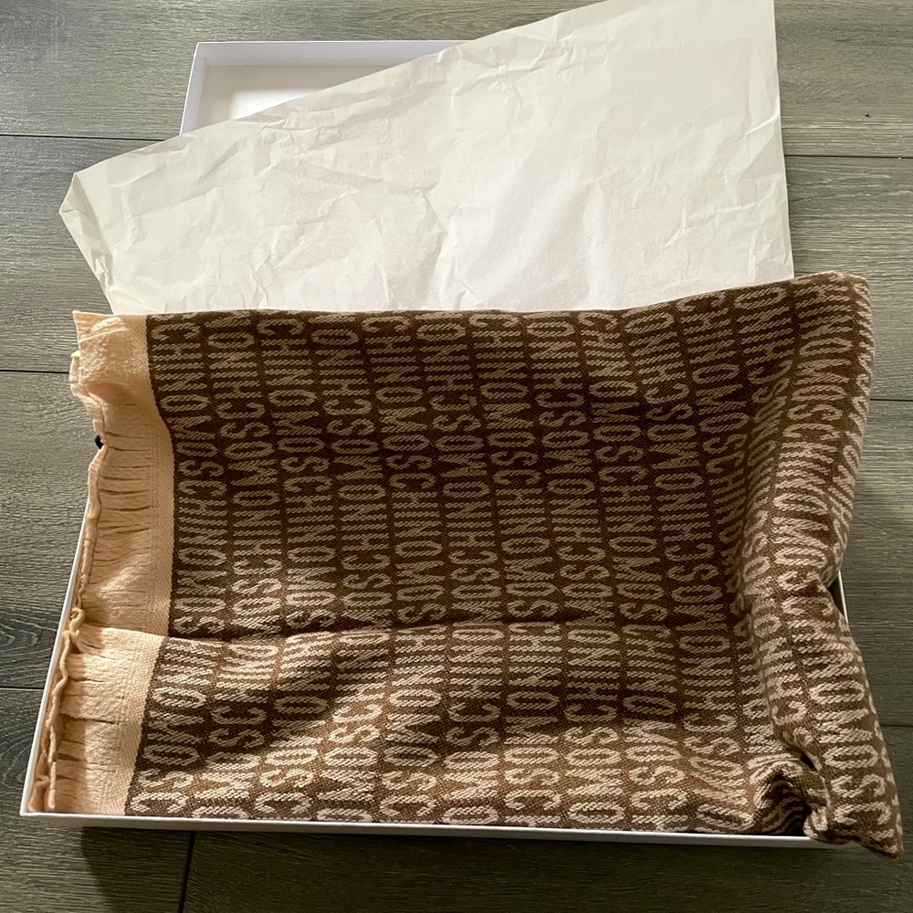 Authentic Moschino Wool Oversized Blanket Scarf